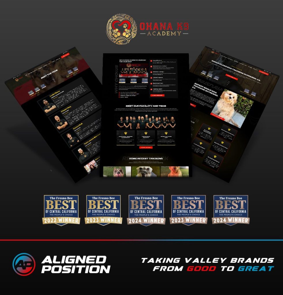 Web Design Project for Ohana K9 Academy in Fresno